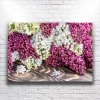 Mor Çiçekler Kanvas