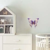 Mor ve Altın Uçlu Kelebek Duvar Stickerı