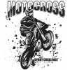Motocross Sticker 10x10 cmRenkli Sticker