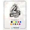 Motokros Sticker 17x17 Cm Siyah