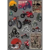 Motorcu Sticker 5 15 Parça Telefon, Tablet, Defter, Laptop Sticker