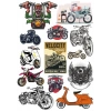 Motorcu ve Motor Sitcker Set 3 12 Parça Telefon, Tablet, Defter, Laptop Sticker