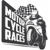 Motorcycle Rices Sticker 10x10 cmRenkli Sticker