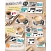 Müzik Temalı 12 7x7 – 6’lı Set Dekoratif Kare Tasarım