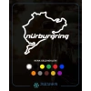 Nürburgring Araba Sticker 17x17 Cm Beyaz