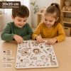 Deniz Dostları Eğitici Ahşap Puzzle – 20x20 cm Okul Öncesi Zeka Geliştirici Oyuncak