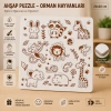 Deniz Dostları Eğitici Ahşap Puzzle – 20x20 cm Okul Öncesi Zeka Geliştirici Oyuncak