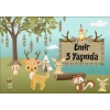 Orman Hayvanları Temalı Doğum Günü Afişi 35X50 cm