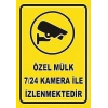 Özel Mülk Kamera İle İzlenmektedir Sticker 20X28 Cm
