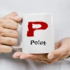 P Harfi İsme Özel Kupa
