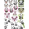 Panda Sticker Set -1 22 Parça Telefon, Tablet, Defter, Laptop Sticker