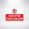 Park Etme Teker Şişlenir Sticker 20X28 Cm