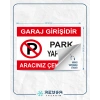 Park Yapılmaz Aracınız Çekilir Sticker 20X28 Cm