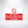 Parlayıcı ve Patlayıcıların Olduğu Yerde Elektrikli Alet Kullanma Sticker 20X28 Cm