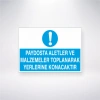 Paydosta Aletler ve Malzemeler Toplanarak Yerlerine Konacaktır Sticker 20X28 Cm