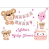 Pembe Ayıcık Temalı Baby Shower Afişi 100x150 Cm