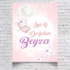 Pembe Balon Temalı Doğum Günü Afişi 70x100 Cm