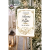 Krem Gold Desenli Düğün, Nişan ve Söz Karşılama Panosu – 50x70 cm