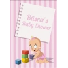 Pembe Çizgili Bebek Temalı Baby Shower Afişi 70x100 Cm