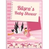Pembe Çzigli Leylek Temalı Baby Shower Afişi 100x150 Cm