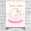 Pembe Sevimli Ayıcık Temalı Baby Shower Afişi 50x70 Cm