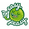 Easy Peasy Sticker 10x10 cmRenkli Sticker