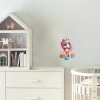 Pembe Yeleli Cupcakeli Unicorn Duvar Stickerı