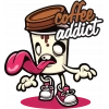 Coffe Addcit Sticker 10x10 cmRenkli Sticker