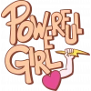Powerful Girl Sticker 10x10 cmRenkli Sticker