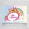 Prenses ve Unicorn Temalı Doğum Günü Afişi 35X50 cm