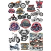 Retro Motorsiklet Sticker Set 16 Parça Telefon, Tablet, Defter, Laptop Sticker