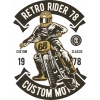 Retro Rider 78 Sticker 10x10 cmRenkli Sticker