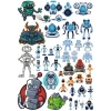 Robot Sticker Set 2 20 Parça Telefon, Tablet, Defter, Laptop Sticker