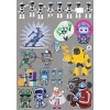 Robot Sticker Set 20 Parça Telefon, Tablet, Defter, Laptop Sticker