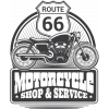 Route 66 Motorcycle Sticker 10x10 cmRenkli Sticker