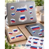 Rusya Sticker Set – A5 Rusya Bayrağı Temalı Laptop Telefon Defter Sticker Seti