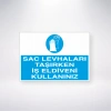 Saç Levhaları Taşırken İş Eldiveni Kullanınız Sticker 20X28 Cm