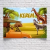 Safari Temalı Doğum Günü Afişi 50X70 cm