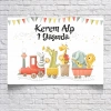 Safari Treni Temalı Doğum Günü Afişi 50X70 cm