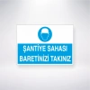 Şantiye Sahası Baretinizi Takınız Sticker 20X28 Cm