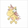Sarı Unicorn Duvar Sticker