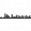 Şehir Gökdelenler  Silüet Sticker 120x20 Cm