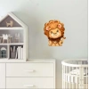 Sevimli Aslan Duvar Sticker