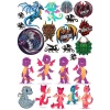 Sevimli Ejderhalar Sticker Set 7 26 Parça Telefon, Tablet, Defter, Laptop Sticker