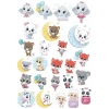 Sevimli Hayvanlar Sticker Set-5 12 Parça Telefon, Tablet, Defter, Laptop Sticker