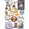 Sevimli Kedi Sticker Set 5 20 Parça Telefon, Tablet, Defter, Laptop Sticker