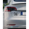 Sevimli Panda Araba Sticker 17x17 Cm Siyah