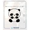 Sevimli Panda Araba Sticker 17x17 Cm Siyah