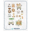 Sevimli Safari Hayvanları Sticker Set 1 16 Parça Telefon, Tablet, Defter, Laptop Sticker