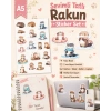Sevimli Tatlı Rakun Sticker Set